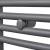 Radiator port-prosop încălzire centrală baie, curbat, 480x480 mm, gri, 4 image