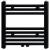 Radiator port-prosop încălzire centrală baie, drept, 480x480 mm, negru, 2 image