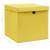 Cutii depozitare cu capac, 10 buc., galben, 32x32x32 cm, textil, 6 image