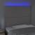 Tăblie de pat cu led, gri, 100x5x118/128 cm, piele ecologică, 3 image