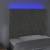 Tăblie de pat cu led, gri deschis, 100x7x118/128 cm, catifea, 3 image
