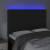 Tăblie de pat cu led, negru, 160x7x118/128 cm, catifea, 3 image