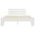 Cadru de pat, alb, 120 x 200 cm, lemn masiv de pin, 3 image