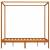 Cadru pat cu baldachin, maro miere, 120x200 cm, lemn masiv pin, 4 image