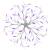 Lustră cu brațe tip frunze cristal acrilic violet 5 becuri e14, 3 image
