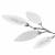 Lustră cu frunze cristal acrilic, alb/transparent, pentru 3 becuri e14, 3 image