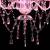 Lustră roz de cristal artificial cu 5 becuri, 5 image