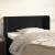 Tăblie de pat cu aripioare negru 103x16x78/88 cm catifea