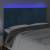 Tăblie de pat cu led, albastru închis, 180x5x118/128cm, catifea, 3 image