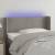 Tăblie de pat cu led, gri deschis, 103x16x78/88 cm, catifea