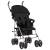 Landou/cărucior pliabil copii 2-în-1, negru, oțel, 8 image