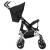 Landou/cărucior pliabil copii 2-în-1, negru, oțel, 7 image