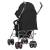 Landou/cărucior pliabil copii 2-în-1, negru, oțel, 6 image