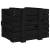 Cutie de depozitare, negru, 58x40,5x42 cm, lemn masiv de pin, 6 image