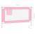 Balustradă de protecție pat copii, roz, 120x25 cm, textil, 8 image