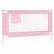 Balustradă de protecție pat copii, roz, 120x25 cm, textil, 2 image