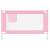 Balustradă de protecție pat copii, roz, 120x25 cm, textil, 3 image