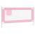 Balustradă de protecție pat copii, roz, 160x25 cm, textil, 2 image