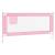 Balustradă de protecție pat copii, roz, 180x25 cm, textil, 2 image