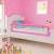 Balustradă de protecție pat copii, roz, 180x42 cm, poliester