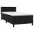 Pat box spring cu saltea, negru, 90x190 cm, catifea, 3 image