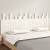 Tăblie de pat pentru perete, alb, 204x3x80 cm, lemn masiv pin, 3 image