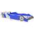 Pat copii mașină de curse, cu led, 90 x 200 cm, albastru, 9 image