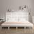 Tăblie de pat pentru perete, alb, 156x3x91,5 cm, lemn masiv pin, 3 image