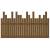 Tăblie de pat de perete maro miere 146,5x3x80 cm lemn masiv pin, 5 image