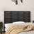 Tăblie de pat pentru perete, negru, 156x3x63 cm, lemn masiv pin