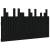 Tăblie de pat pentru perete, negru 146,5x3x80 cm lemn masiv pin, 2 image