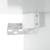 Dulap de perete suspendat, alb extralucios, 69,5x32,5x90 cm, 8 image
