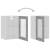 Dulap de sticlă suspendat, gri beton, 40x31x60 cm, pal, 6 image
