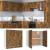 Dulap suspendat, stejar maro, 60x31x60 cm, lemn prelucrat, 3 image
