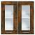 Dulap suspendat cu sticlă, stejar fumuriu, 60x31x60 cm lemn, 3 image