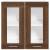Dulap suspendat cu sticlă, stejar maro, 60x31x60 cm lemn, 3 image