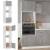 Dulap de cuptor cu microunde, gri beton, 60 x 57 x 207 cm, pal, 2 image