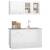 Set dulapuri bucătărie, 4 piese, alb extralucios lemn prelucrat, 3 image