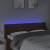 Tăblie de pat cu led, maro închis, 147x16x78/88 cm, textil, 4 image