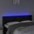 Tăblie de pat cu led, negru, 147x16x78/88 cm, piele ecologică, 4 image