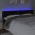 Tăblie de pat cu led, negru, 203x16x78/88 cm, catifea, 4 image