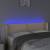 Tăblie de pat cu led cappuccino 147x16x78/88 cm piele ecologică, 4 image