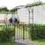 Arcadă de grădină cu poartă, negru, 108x45x235 cm oțel