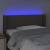 Tăblie de pat cu led, gri taupe, 83x16x78/88 cm, textil, 4 image