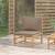 Canapea de mijloc pentru grădină, perne gri taupe, bambus
