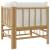 Canapea de mijloc pentru grădină cu perne, alb crem, bambus, 5 image