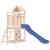 Căsuță de joacă cu tobogan și perete de cățărat, lemn masiv pin, 2 image