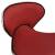 Scaun pentru salon spa, roșu, piele ecologică, 5 image