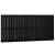 Tăblie de pat pentru perete, negru, 185x3x90 cm, lemn masiv pin, 2 image