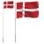 Steag danemarca și stâlp din aluminiu, 5,55 m, 2 image